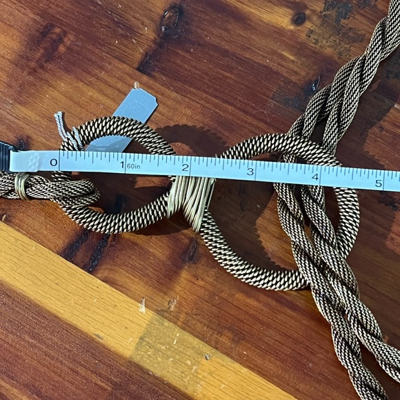 Vintage Bronze Braided Rope lariat belt main image 7